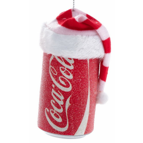 Елочная игрушка "Кока-кола в колпачке" 9 см