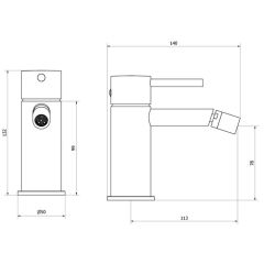 Смеситель для биде iB Rubinetti Industria ID220CC_11, хром