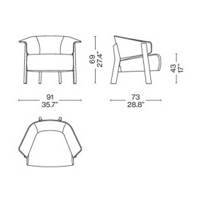 Кресло Cassina Back-Wing