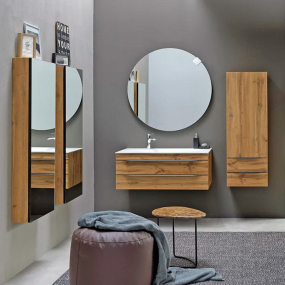 Тумба с раковиной Kolpa-San Malaya OUM 80, 81х50, подвесная, дуб