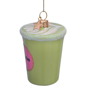 Елочная игрушка "Матча латте" 8 см