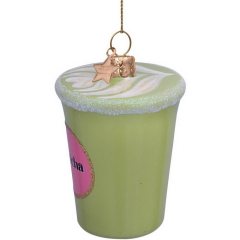 Елочная игрушка "Матча латте" 8 см