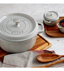 Кокот круглый La Cocotte 24 см / 3,8 л, цвет белый трюфель