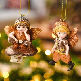 Елочная игрушка "Лесная фея" 7,6 см, в ассортименте