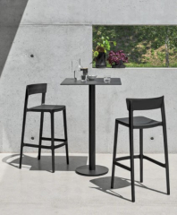 Стул полубарный Calligaris Skin CS1843,  Matt Black