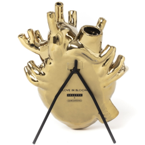 Ваза Love in Bloom 25 см, цвет золото