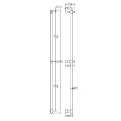 Полотенцесушитель Margaroli Arcobaleno 516, электрический, розовое золото PVD