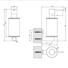 Дозатор для жидкого мыла Gessi 316, брашированная сталь