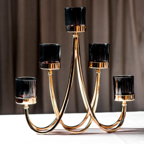 Подсвечник на 5 свечей Scandic Home 35 см, цвет золото