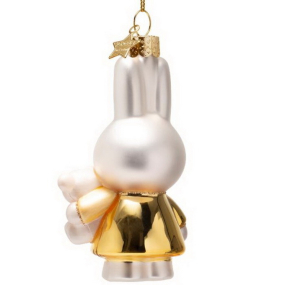 Елочная игрушка "Миффи в золотом платье с игрушкой" 11 см