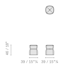 Пуф Poltrona Frau Lepli, Garnet