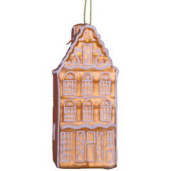 Елочная игрушка "Амстердамский пряничный домик" 9 см