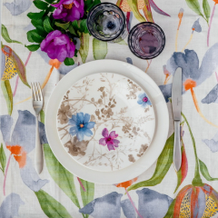 Тарелка салатная Mariefleur Gris Basic 21 см, цветочный декор