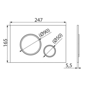 Панель смыва Alca Thin M775, белый/золото
