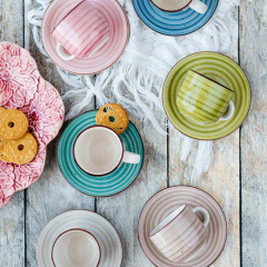 Набор чашек чайных с блюдцами Louise Urban Pastel 220 мл, 12 предметов