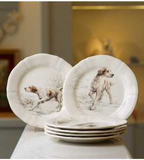 Набор салатных тарелок Sologne 23,2 см, 6 шт (собаки)