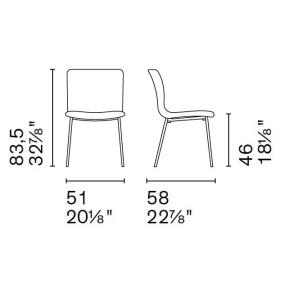 Стул Calligaris Annie CS1852, Taupe