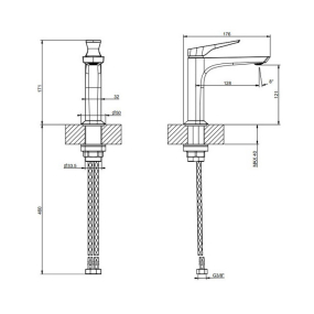 Смеситель для раковины Gessi Ventaglio 72002.149, никель матовый