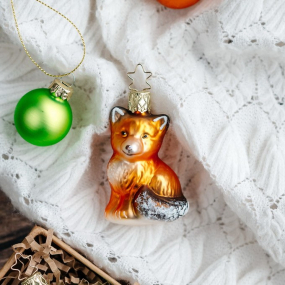 Новогодняя игрушка "Лисёнок" 7 см