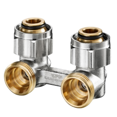 Узел подключения Oventrop Multiflex F, 3/4 НГ x 3/4 НР, угловой