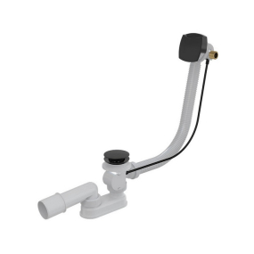 Сифон для ванны Alca DESIGN A564BLACK, автомат с напуском воды через перелив, черный матовый