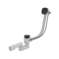 Сифон для ванны Alca DESIGN A564BLACK, автомат с напуском воды через перелив, черный матовый