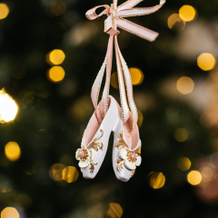 Новогодняя игрушка "Пуанты" 6 см