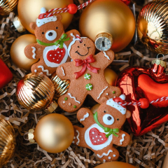 Елочная игрушка "Пряничный человечек" 7,5 см