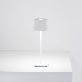 Лампа настольная Zafferano Ofelia Pro 29 см, белая