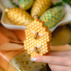 Елочная игрушка "Соты" 10 см