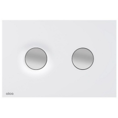 Панель смыва Alca Dot.Dot. M1976-1, белый матовый / хром матовый