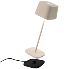 Лампа настольная Zafferano Ofelia Pro 29 см, песочная