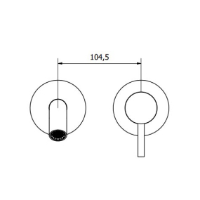 Внешняя часть iB Rubinetti Cake M3406WA смесителя для раковины, матовая теплая латунь