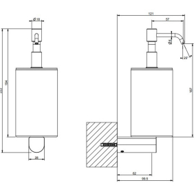 Дозатор для жидкого мыла Gessi Rilievo 59513.031, белый/хром