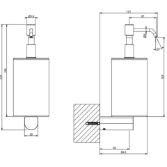 Дозатор для жидкого мыла Gessi Rilievo 59513.031, белый/хром