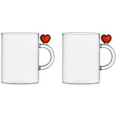 Набор кружек "Красное сердце" Cuore, 2 шт
