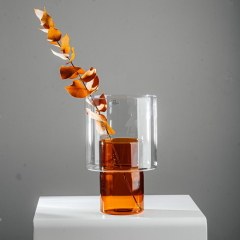 Ваза Boreale 20,5 см, цвет янтарный/розовый