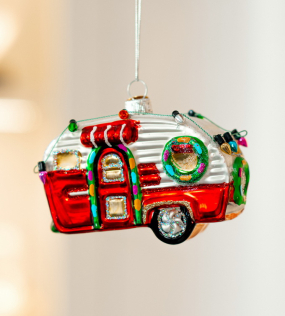 Елочная игрушка "Рождественский фургончик" 11 см