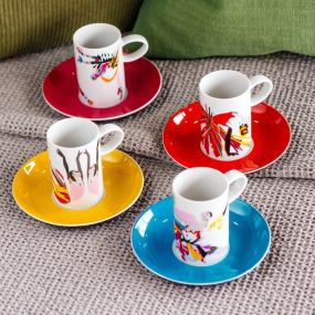 Набор чашек кофейных с блюдцами Tchaikovsky 104 мл, 8 предметов