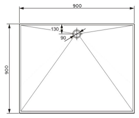 Душевой поддон Huppe EasyStep, 90х90, белый