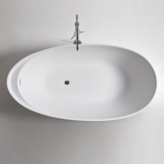 Ванна Antonio Lupi Eclipse 185х95, из материала Cristalplant, матовая, белая