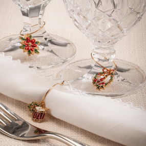 Набор колец для бокалов Xmas Luxury, 6 шт