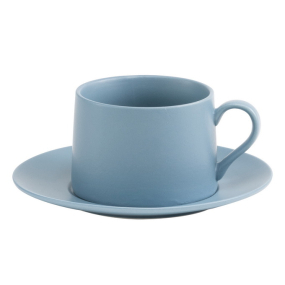 Чашка чайная с блюдцем Levante 435 мл, голубая