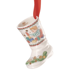 Елочная игрушка "Сапожок. Кубики" 7 см