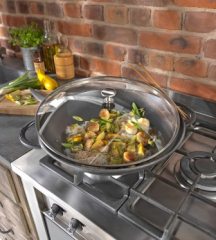 Вок со стеклянной крышкой Staub Specials 30 см / 4,4 л, черный