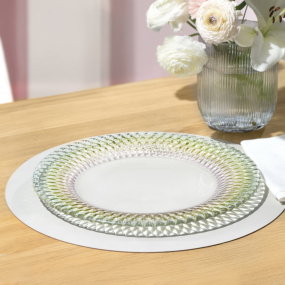 Тарелка сервировочная Boston 32 см, жемчужная