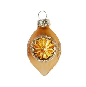 Елочная игрушка "Сосулька" Inge's Christmas 4,5 см, желтая матовая