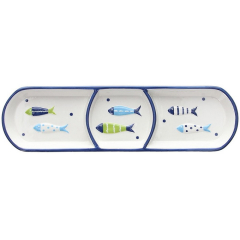 Менажница Relief Aquatic 28,5х8х2,5 см, 3 сектора
