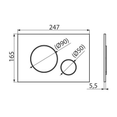 Панель смыва Alca Thin M670, белый