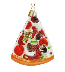 Игрушка на елку "Кусочек пиццы" 9 см